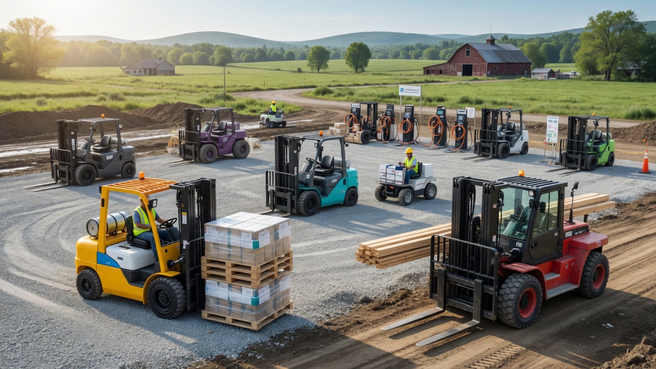 Forklift Rental Cattaraugus NY with various models including electric and rough-terrain forklifts